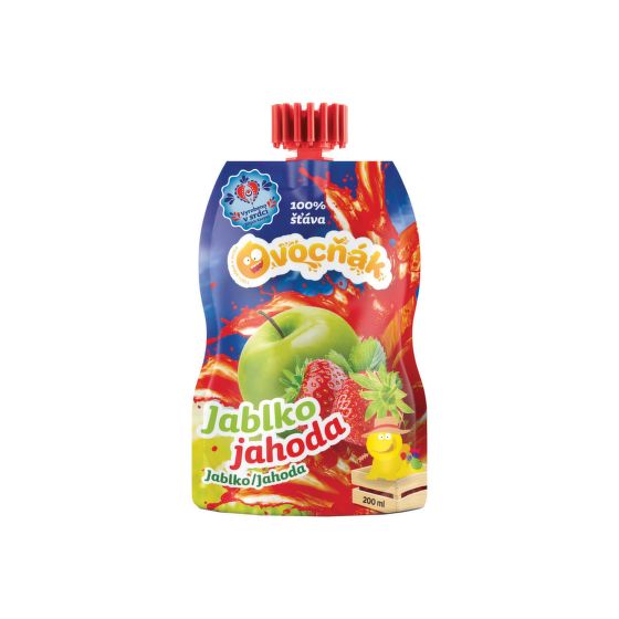 Mošt ovocný jablko-jahoda 200 ml   OVOCŇÁK