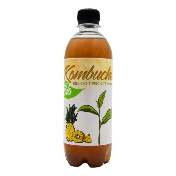 Kombucha z bílého čaje Ananas 500 ml BIO   STEVIKOM