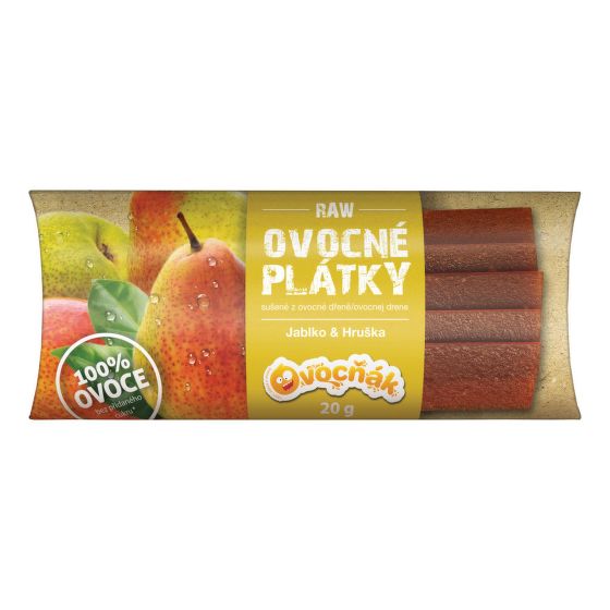 Plátky ovocné jablko-hruška 20 g   OVOCŇÁK