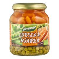 Hrášek a mrkev ve slaném nálevu 350 g BIO   DENNREE