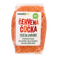 Čočka červená celá loupaná 500 g BIO  COUNTRY LIFE