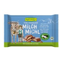 Čokoláda mléčná s mléčnou náplní 100 g BIO   RAPUNZEL