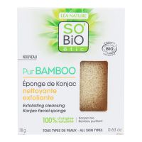 Houbička konjac s bambusem — exfoliační čištění pleti — řada Pur BAMBOO 18 g   SO’BiO étic