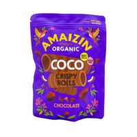 Trubičky kokosové s čokoládou 140 g BIO   AMAIZIN 