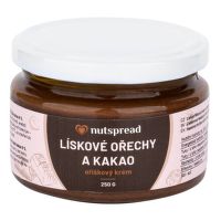 VÝPRODEJ!!!Krém z pražených lískových ořechů s kakaem 250 g   NUTSPREAD