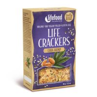 Life crackers konopné s chia raw 90 g BIO   LIFEFOOD