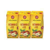 Nektar jablko s obsahem vitaminu C a D3 3x200 ml   HOLLINGER