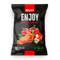 Chipsy bramborové s červenou paprikou a jarní cibulkou 40 g   JOXTY ENJOY CHIPS