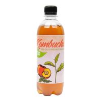 Kombucha bílý čaj s příchutí broskve 500 ml BIO   STEVIKOM