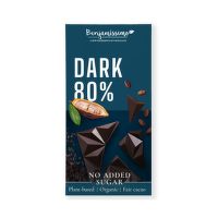 Čokoláda tmavá 80 % bez přidaného cukru 60 g BIO   BENJAMÍSSIMO