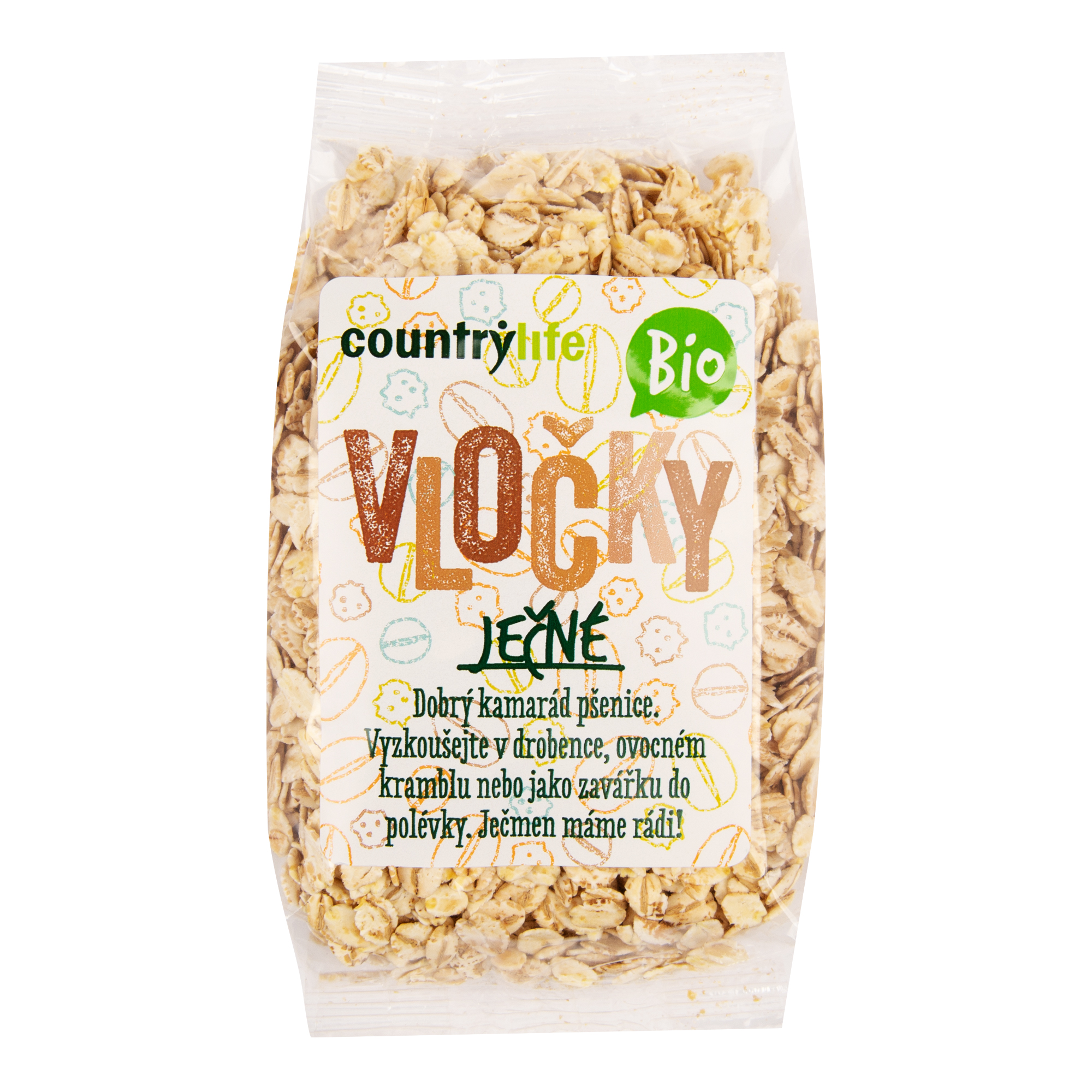 Vločky ječné 250 g BIO   COUNTRY LIFE
