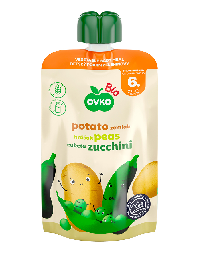 Brambory s hráškem a cuketou 90g BIO
