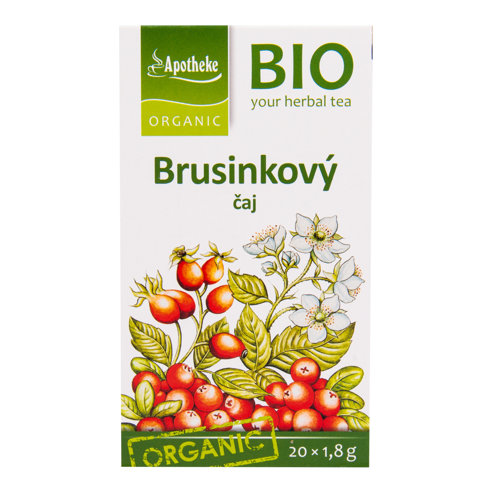 Brusinkový čaj BIO 36 g (min. trvanlivost do 30.9.2022)