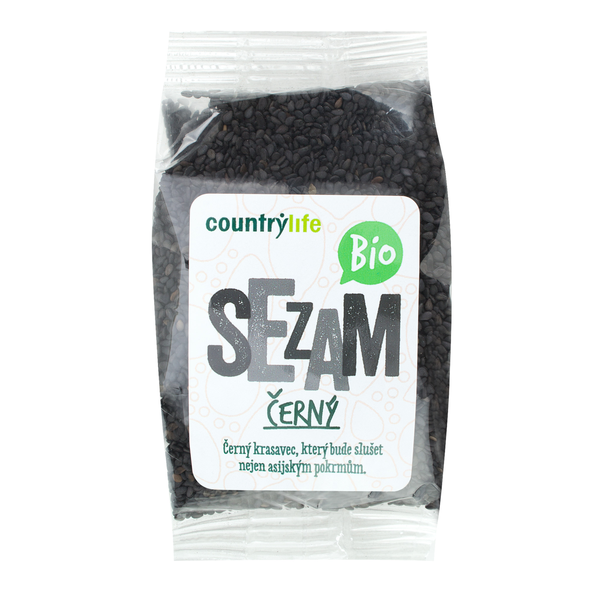 Sezam černý neloupaný 100 g BIO   COUNTRY LIFE